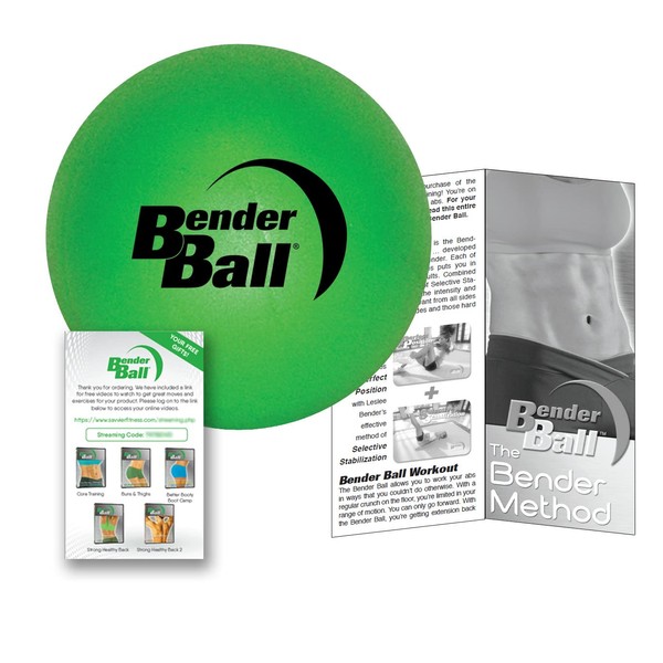 Bender Ball, The Original 9 inch Abs & Core Training Ball, Pilates Exercise Ball, Includes 5 Streaming Videos