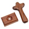Wood Cross Tabletop Decor Hand Crafted Surface Polishing Sturdy Durable