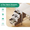 Casaottima 48-Inch Computer Desk with 4 Fabric Drawers — Home