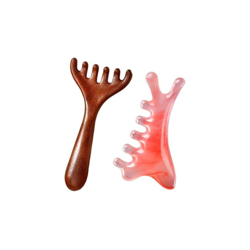 Six-Claw Meridian Massage Comb, Wooden Scalp Massage Tool for Relaxation.