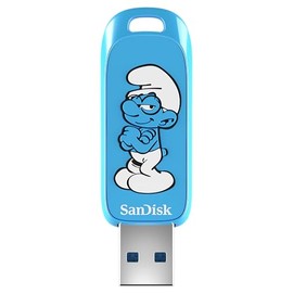 SanDisk 64GB Smurfs USB Flash Drive, Brainy Smurf Edition - Up to 130MB/s, USB Type-A, for Gaming Consoles and Computers - SDCZIS-064G-G46