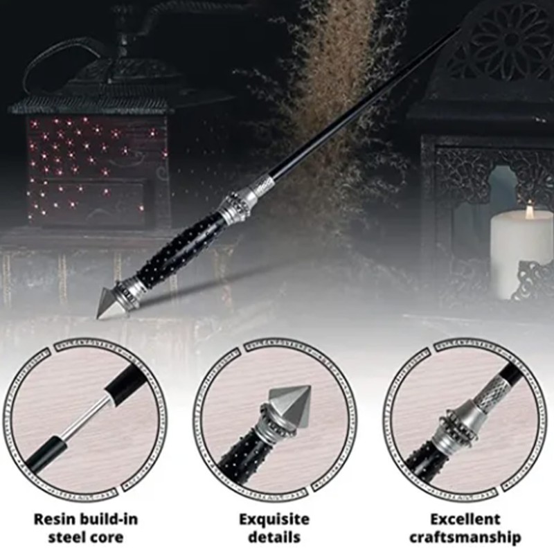Wizard Wand 15in Length Wood Texture Durable PVC Resin Light