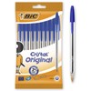 Bic Cristal Original Ballpoint Pens Medium Point 1.0mm Blue Pack