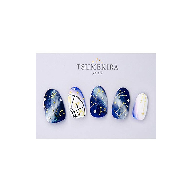 TSUMEKIRA SG-ZDC-104 Nail Stickers, Constellations, Gold, 1 Sheet (x 1)