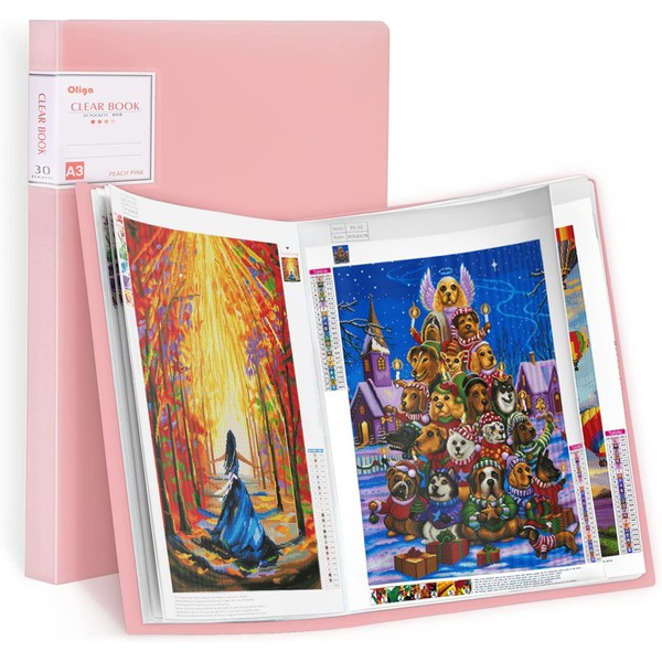 A3 Diamond Painting Storage Book, 60 Views Art Portfolio Presentations