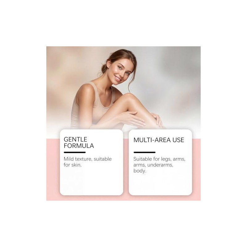 Crema Depilatoria 2 en 1 para Mujer, con Ingredientes Naturales