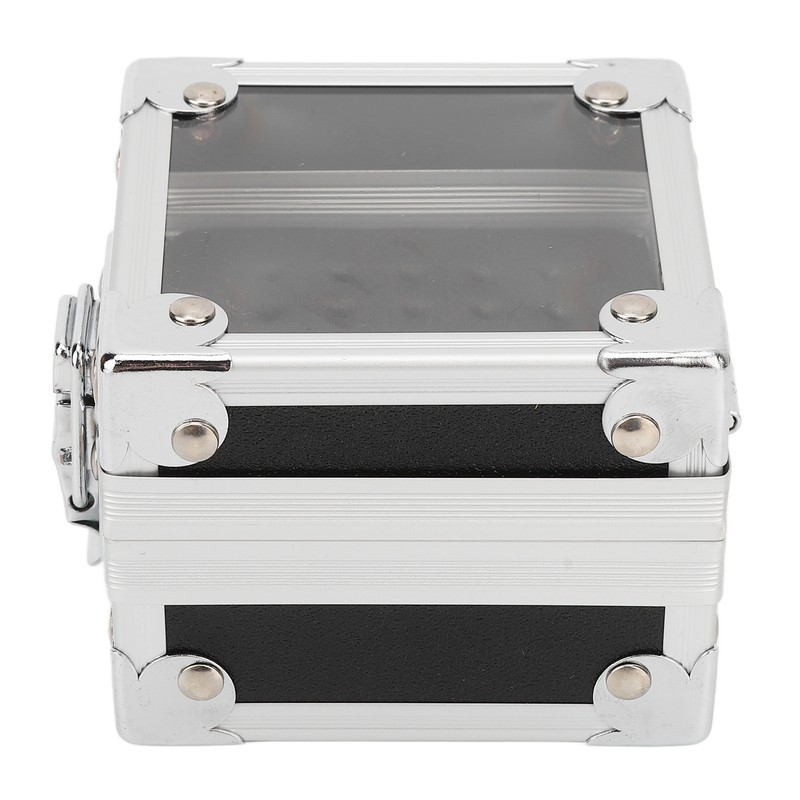 Nail Drill Bits Storage Box 25 Holes Transparent Clamshell Lock