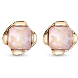 Uno de 50 AURA PINK Earrings,18K Gold-Plated, Pink Faceted Crystals