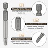 HARFINGTON 3pcs T30 Torx Head Screwdriver Bit 1/4" Hex Shank