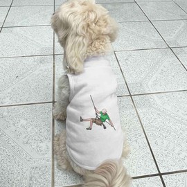 Azeeda 'Rock Climber Abseiling' Pet Dog/Cat T-Shirt, M (PT00116250)