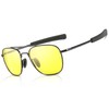 SUNGAIT Men's Military Sunglasses Polarised Pilot Style Bayonet Temple, Verres