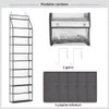 BAKAJI Organizer with 5 Door Shelves with Metal Hooks and
