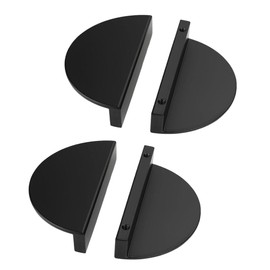 Schwarze Schrankgriffe, Aluminiumlegierung, Halbmond-Schrankgriffe, Möbel-Hardware-Griffe für Schrank, Kleiderschrank, Schublade, 4 Stück