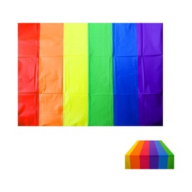 Jagowa Rainbow Table Cloth Pride Party Table Cloth Disposable Plastic Rectangular Table Covers Gay Pride Rainbow Party Decoration Supplies