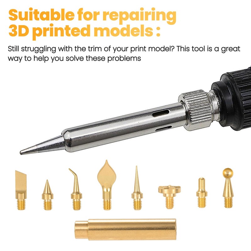 VARMDUKKE 3D Printer Smoothing Tool Kit Tool, 8PCS 3D Printer