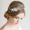 Ever Faith Rhinestone Crystal Bridal Flower Bouquet Hair Headband Crown