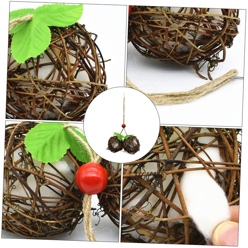 CIYODO Bird Toy Takraw Ball Stylish Nesting Material Attract Hummingbirds