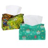 2 Pack Tissue Box Cover Holder, Green Dinosaurs Castle Rectangle