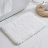 Disolla Small Bathroom Rugs 17x24 Non Slip White Fluffy Bath