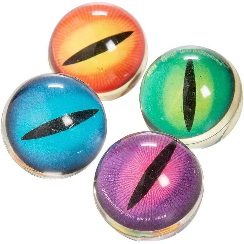 Fun Express Dragon Eye Bouncy Balls - 12 Pc Multicolor