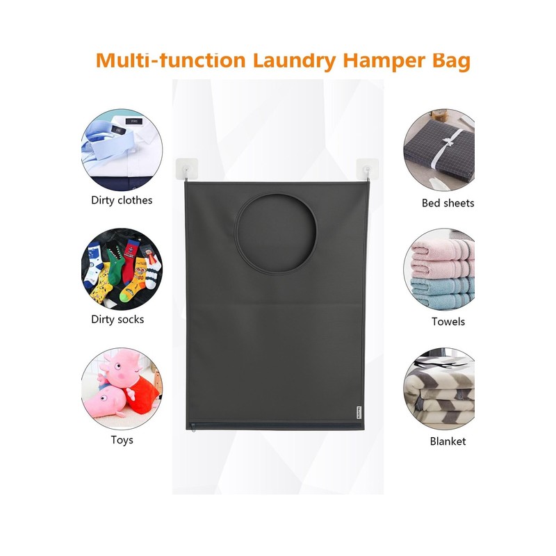 VERADOME Hanging Laundry Hamper Bag – Space-Saving Dirty Clothes Storage