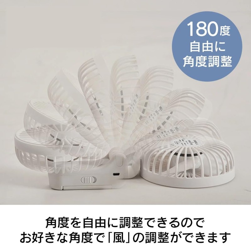 Parasol Clip Fan, Parasol Fan, Small, Handheld, Tabletop Umbrella, 3