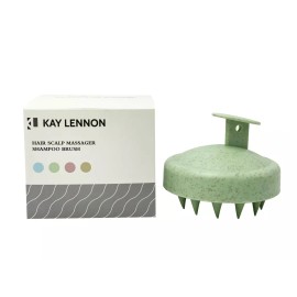 Unbranded KAY LENNON Hair Scalp Massager Shampoo Brush made with wheat straw & silicone.