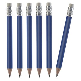 TH Golf 100pcs Golf Pencils, 4 Inch Mini Pencils Half Pencils with Eraser Sharpened Wood Mini Round Pencils for Schools Wedding Toddlers Home Corporate Multiple Colours (Dark Blue)