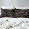 Army Camo Bedding Set, Black Camouflage Bed Sheets for Kids