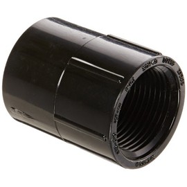 Spears 435-B Series PVC Pipe Fitting, Adapter, Schedule 40, Black, 1" Socket x 1" NPT Female