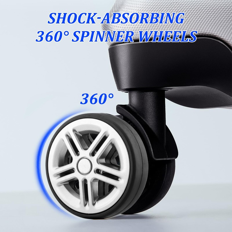 Wisebom Pack of 4 Suitcase Replacement Wheels Suitcase Wheels Replacement