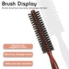Mini Bristle Beard Brush for Men 2.7 cm Round Brush