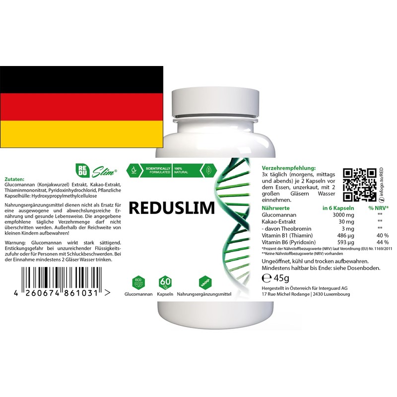 Reduslim - 120 Capsules (2 x 60 Capsules), Pack of