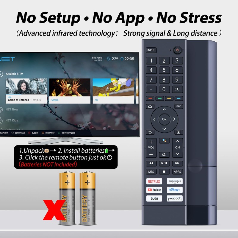 Replacement for Remote Control Hisense Smart TV,Universal for Hisense 4K
