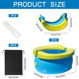 Potty for children, potty folding toilet, children, travel potty, potty for on the go, travel potty, as large as 3 bananas after folding, suitable for travel, camping, outdoor, indoor etc