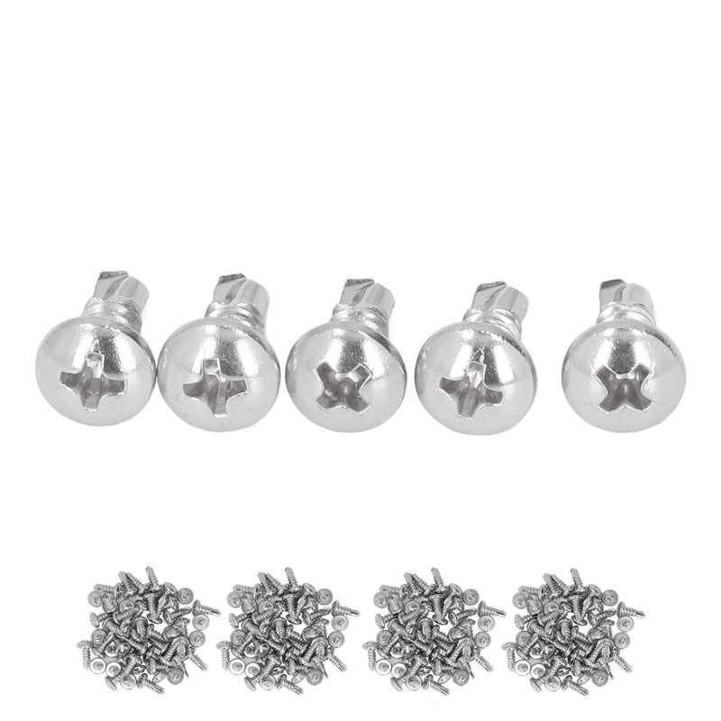 200PCS Self Drilling Screws 304 Stainless Steel Round Head Drill