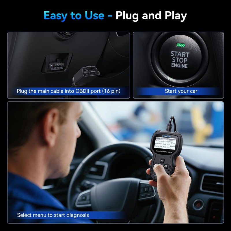 ICARZONE OBD2 Scanner MA100 Professional Car Code Reader OBDII Scan