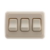 American Technology Components Triple SPST On-Off Switch with Bezel, 12-Volt,
