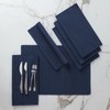 Encasa Ribbed Table Placemats (Set of 6) - Solid Navy