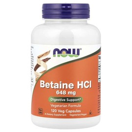 NOW Foods, Betaine HCl, Veggie Capsules 120 Tablets / NOW Foods (나우푸드), 베타인 HCL, 베지 캡슐 120정
