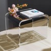 Jusalpha Heavy Duty Acrylic Shower Stool, Clear Acrylic Stands for