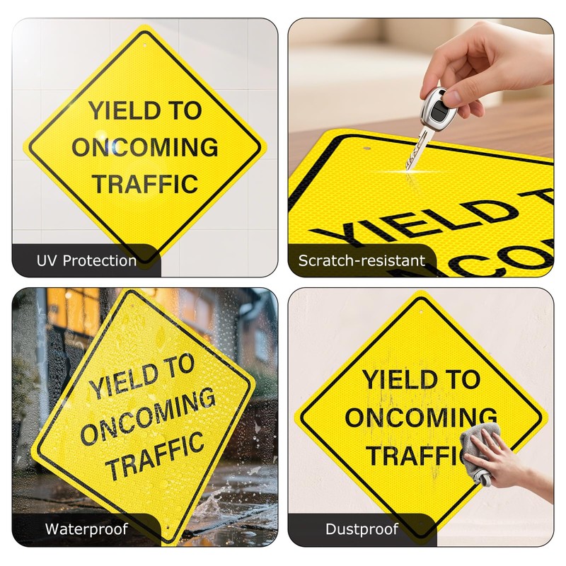 Anobell Yield to Oncoming Traffic Sign 24" × 24" Reflective