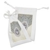 Lunarable Diamonds Fabric Pouch Set of 2, Oriental Floral Diamonds