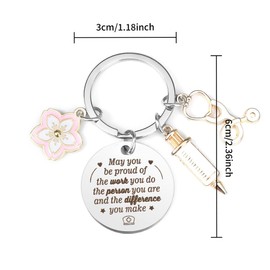 Hoosmoon Nurse Keychain & Gift Basket Stuffers - Accessories for Work, Graduation, Nurses Week, Easter & Christmas Gifts