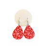 Red and Pink Hearts Pattern Teardrop Earrings