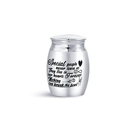 MiniJewelry Loved One Mini Cremation Urn for Ashes Sepulchral Cinerary Funeral Keepsake Memorial Holder Mum Mother Women Men Family Urns Boxes Home Decorate