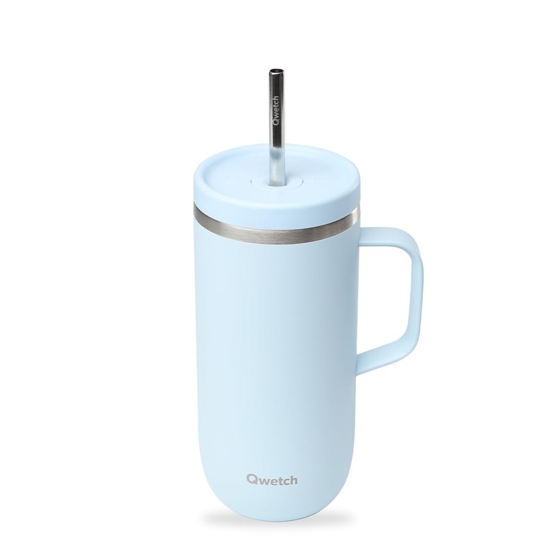 QWETCH - Cold Cup 600ml with Handle and Straw -