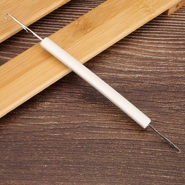 Silver Lead Double Headed Needle Crochet Hook Knitting Latch Hook Carpet Knitting Machine Transfer Needle Transfer Tool Knitting Machine Transfer Tool Knitting Machine Parts Yarn Clothes Scarf Hat