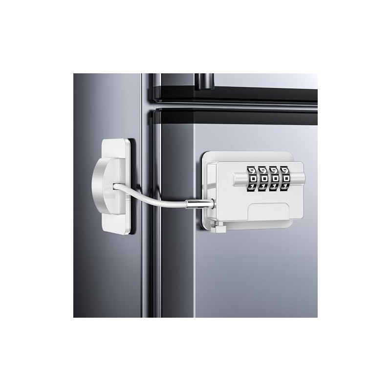 Child Proof Fridge Locks with 4 Code Password, Refrigerator Combination