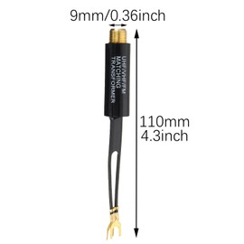 RLECS 3PCS Gold Plated 75 Ohm to 300 Ohm UHF/VHF/FM Matching Transformer Converter Adapter with F Female Jacks Suitable for Radio AV Receiver TV Aerials